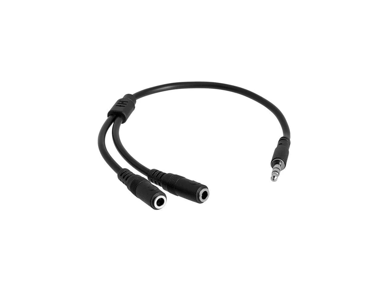 MUY1MFFS Slim Stereo Splitter Cable - 3.5Mm Male to 2X 3.5Mm Female - Slim Phono Stereo Y Cable