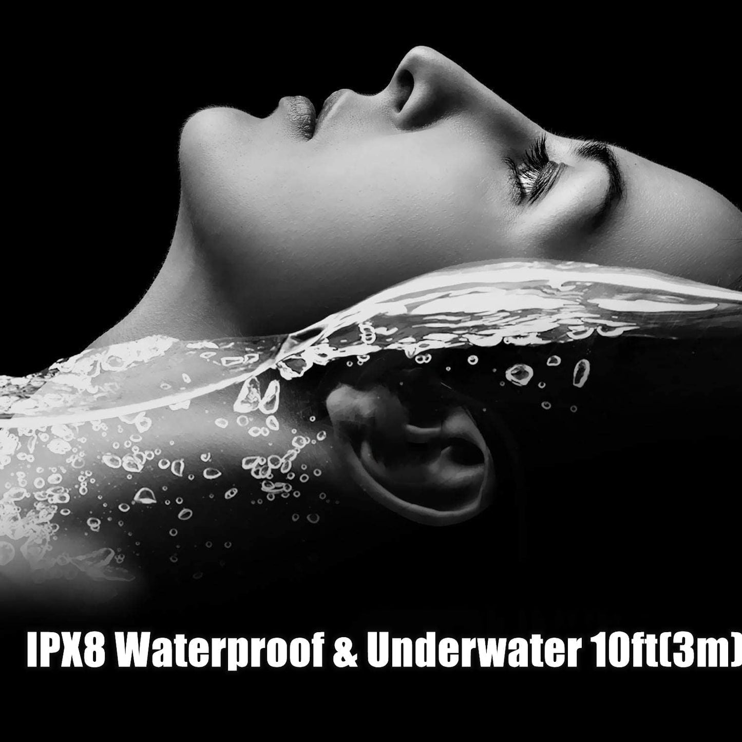 Waterproof MP3 Player for Swimming, IPX8 8GB Underwater Swim MP3, Running, Watersports, 20H Playing Time, Magnetic Charging Cable